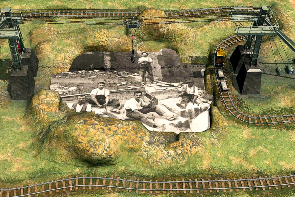 AR-Bildergalerie historischer Granitbergbau